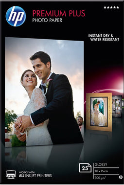 Inkjetpapier HP CR677A 10x15cm photo glossy 300gr 25vel
