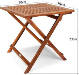 Inklapbare bijzettafel hardhout