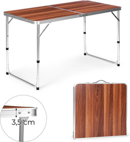 Inklapbare campingtafel - 120x60 cm - 4,6 kg - belasting 50 kg