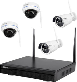 Inkovideo INKO-22M-D in22md IP-Bewakingscameraset WiFi 4-kanaals Met 4 camera's 1920 x 1080 Pixel