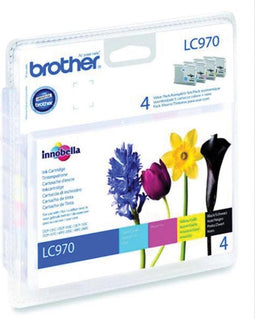 Inktcartridge brother lc-970valbp zwart + 3kleuren | Pak a 4 stuk | 4 stuks