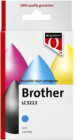 Inktcartridge Quantore alternatief tbv Brother LC3213 blauw | 1 stuk
