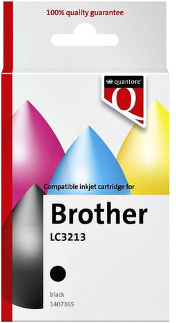 Inktcartridge Quantore alternatief tbv Brother LC3213 zwart | 1 stuk