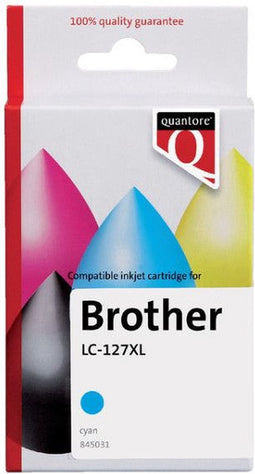 Inktcartridge Quantore Brother LC-125XL blauw | 1 stuk | 35 stuks