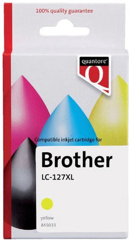 Inktcartridge Quantore Brother LC-125XL geel | 1 stuk | 35 stuks