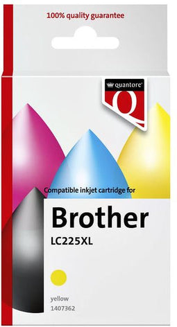 Inktcartridge quantore brother lc225xl geel | 1 stuk