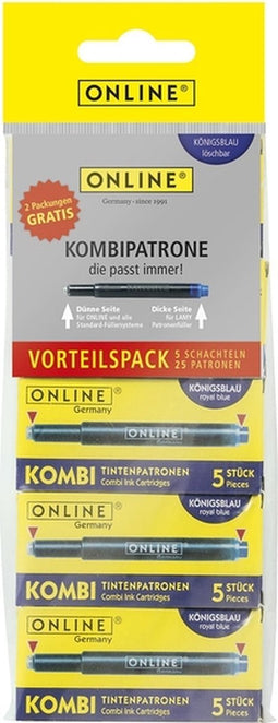 Inktpatroon online kombi 25st blauw