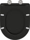 vidaXL - Snelle - Afneembare - Toiletbril - met - Soft - Close - - - Duroplast, - Zwart