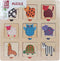 Inlegpuzzel hout zoek het dier 9pc