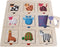 Inlegpuzzel hout zoek het dier 9pc