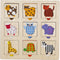 Inlegpuzzel hout zoek het dier 9pc