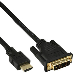 InLine - Kabel inline hdmi dvi 18+1 pin m/m 2 meter zwart | 60 stuks