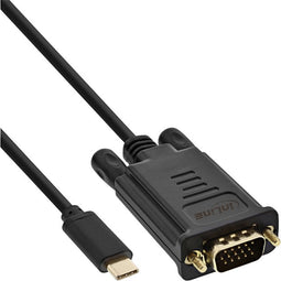 InLine - Kabel inline usb-c vga 3.1 m/m 2 meter zwart | 40 stuks
