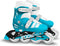 Inline Skates Hardboot Blauw/wit (unisex) Maat 30-33