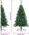 vidaXL - Kunstkerstboom - Half - 120 cm - PVC - Groen
