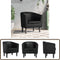 vidaXL - Kuipstoel - PU-leer - zwart - 70 x 56 x 68 cm
