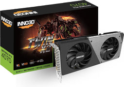 INNO3D GeForce RTX 4070 TWIN X2 - Videokaart - 12GB GDDR6X - PCIe 4.0 - 1 x HDMI - 3x DisplayPort