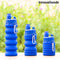 Innovagoods Bentle - Opvouwbare Drinkfles - Schroefdop - Warme en koude dranken - Dubbele anti-lekbeveiliging - 500 ML - Blauw