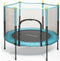 InnovaGoods - Kindertrampoline met Veiligheidsnet, Multifunctioneel, UV-bescherming en Waterdicht, Ideaal voor Kinderen ouder dan 3 Jaar, Ø140 x 121 cm, Blauw, Standar, Nylon Polypropyleen