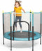InnovaGoods - Kindertrampoline met Veiligheidsnet, Multifunctioneel, UV-bescherming en Waterdicht, Ideaal voor Kinderen ouder dan 3 Jaar, Ø140 x 121 cm, Blauw, Standar, Nylon Polypropyleen