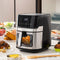 InnovaGoods® Olievrije friteuse 6,5L, airfryer 1700W, 100 recepten in EN, airfryer met 8 programma's, touchscreen, venster, timer en 360° airflow airfryer ideaal voor 4-6 personen