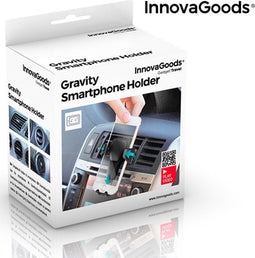 InnovaGoods - Universele telefoonhouder voor in de auto - Zwart - Ventilatierooster - Ventilatie - Universeel - Mobielhouder - Autohouder - Samsung - iPhone - Nokia - Huawei - Sony - LG - HTC