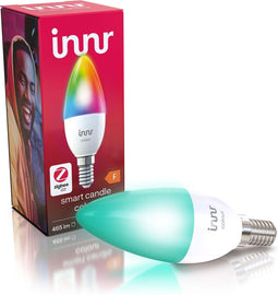 Innr Slimme E14 Kaarslamp - Werkt met Philips Hue*, Amazon Echo (4e gen) - Smart Lamp Wit en Gekleurd - LED Lamp - LED Kaars Zigbee - Dimbaar - 465 lumen - 1 Pack