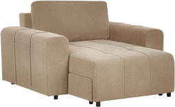INNVIK - Chaise Longue - Bruin - Polyester