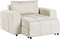 INNVIK - Chaise Longue - Lichtbeige - Polyester