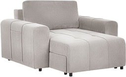INNVIK - Chaise longue - Lichtgrijs - Polyester