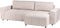 INNVIK - Hoekbank 3-zits - Lichtbruin - Linkszijdig - Polyester
