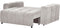 INNVIK - Tweezitsbank met opbergruimte - Lichtgrijs - Stof