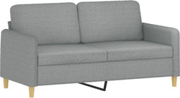vidaXL - Tweezitsbank - 140 - cm - stof - lichtgrijs