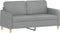 vidaXL - Tweezitsbank - 140 - cm - stof - lichtgrijs