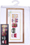 Thea Gouverneur - Borduurpakket met telpatroon - 3047.05 - Voorgesorteerde DMC Garens - Jampotjes - Zwart Aida - 12 cm x 35 cm - DIY Kit