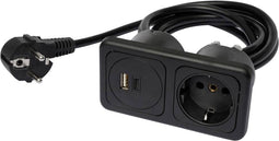 inprojal elektrosysteme 9016-114.81 Stopcontact (inbouw) Met USB-C, Met USB-laaduitgang, Power Delivery IP20 Zwart