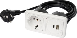 inprojal elektrosysteme 9016-118.81 Stopcontact (inbouw) Met USB-C, Met USB-laaduitgang, Power Delivery IP20 Wit