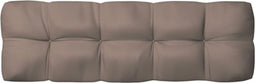 vidaXL - Palletkussen - 120x40x12 - cm - stof - taupe