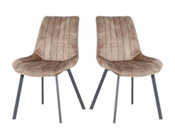 Meubel31 Riva Eetkamerstoel - Duopack - Taupe (2 stuks)