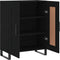 vidaXL - Dressoir - 69,5x34x90 - cm - bewerkt - hout - zwart