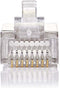 RJ45-Connector - Male - Stranded STP CAT5 - Recht - Verguld - 10 Stuks - PVC - Transparant - Polybag
