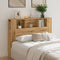 vidaXL - Hoofdbordkast - 140x18,5x102,5 - cm - bewerkt - hout - artisanaal - eiken