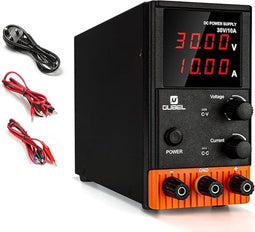 Instelbare DC-Voeding (0-60V 0-5A) - Variabele Schakelfunctie en 4-cijferig LED-Display - Inclusief Krokodilkabel en UK-Netzkabel