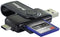 Integral INCRUSB3.0ACSDMSD geheugenkaartlezer Zwart USB 3.0 (3.1 Gen 1) Type-A/Type-C