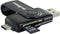 Integral INCRUSB3.0ACSDMSD geheugenkaartlezer Zwart USB 3.0 (3.1 Gen 1) Type-A/Type-C