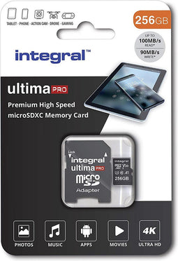 Integral Micro SD Geheugenkaart 256GB - Zwart