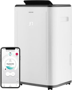 Intelligente mobiele luchtontvochtiger - SENCOR - SDH 2028WH - 360 W - 20 L/dag - Tank: 6 L - 2 snelheden - Wit