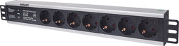 Intellinet 714006 19 inch Stekkerdoos voor patchkast 1.5 HE Geaarde contactdoos Overspanningsbescherming Zwart