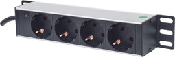 Intellinet 714020 10 inch Stekkerdoos voor patchkast Incl. 2 metalen houders voor 10 kasten Aluminium, Zwart