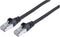 Intellinet 736855 RJ45 Netwerkkabel, patchkabel CAT 6A S/FTP 10.00 m Zwart Folie afscherming, Afscherming gevlochten, H